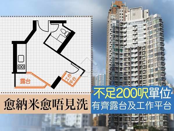 精明業主租客-愈納米愈唔見洗 不足200呎有齊露台及工作平台-House730