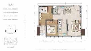 大悅城天璽公館 83㎡兩房兩廳一衛 - House730
