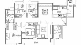 凱德山海連城 03戶型125㎡四房 - House730