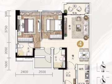 亞運城 天峯89方2+1房 - House730