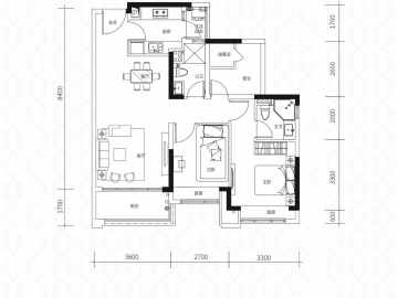 華發四季 1棟03/04 94㎡ 2+1房 - House730