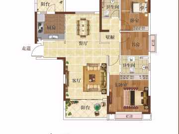 恒大雲東海(雲澗花園) 115平方叁房 - House730