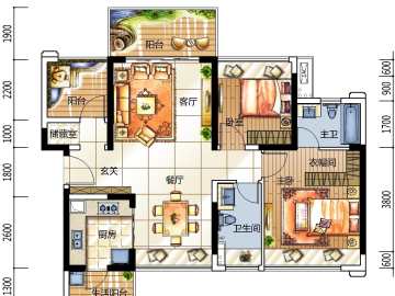 龍光·玖龍山 C戶型(可改叁房) - House730