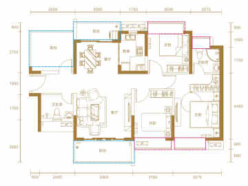 惠州天益城 108平叁房戶型 - House730