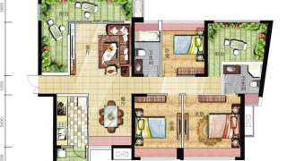 惠州金沙世紀城 四房戶型 - House730