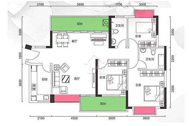 惠州榮佳國韻 新125㎡ - House730