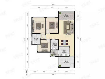 中海天鑽 3室2廳2衛 - House730