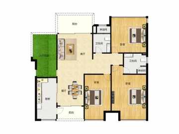 南沙灣御苑 123平叁房兩廳兩衛(12棟/14棟04單元) - House730