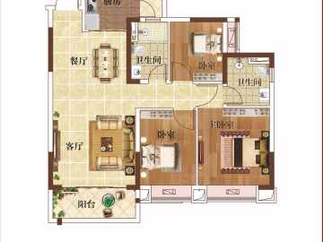恒大雲東海(雲澗花園) 95平方叁房 - House730