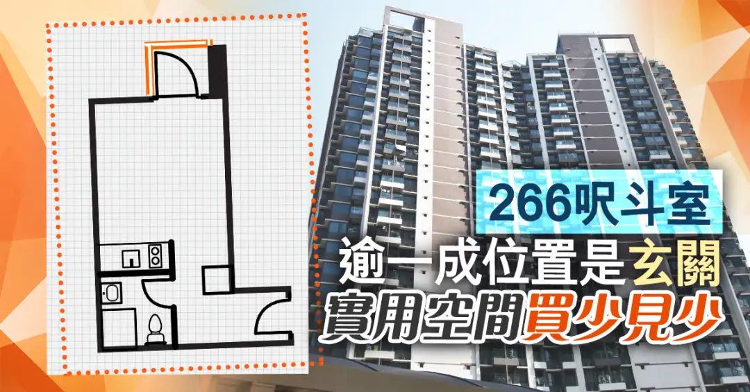 市道行情-266尺斗室逾一成位置是玄关  实用空间买少见少-House730