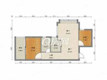 雅苑新城 2室2厅21卫 - House730
