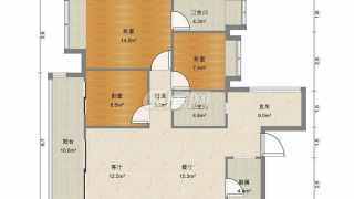 錦繡明珠花園 3室2厅2卫 - House730