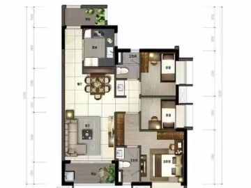 時代領峰 3室2厅2卫1厨 - House730