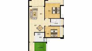 海棠郡 2室2厅1卫，3栋04户型 - House730