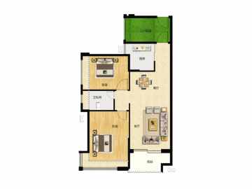 海棠郡 2室2厅2卫，5栋03、04户 - House730