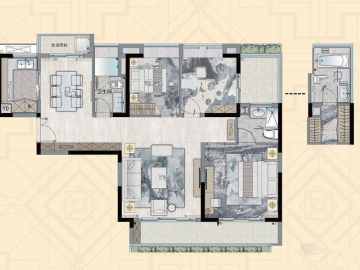 信達金茂府 120平方叁房 - House730