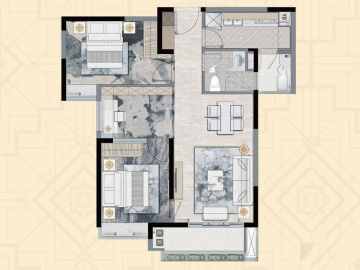 信達金茂府 87平方叁房 - House730