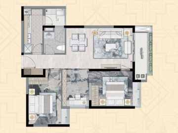 信達金茂府 85平方叁房 - House730