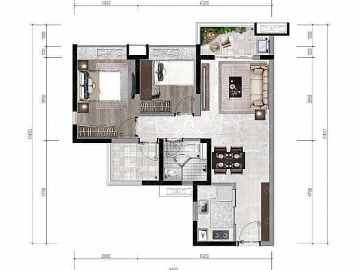 融創翔龍·廣府壹號 75㎡ 戶型 - House730