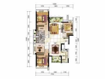 時代山湖海 四房两厅两卫 - House730
