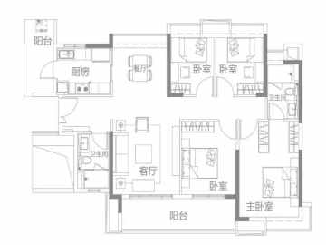 凱德山海連城 133平方四房 - House730