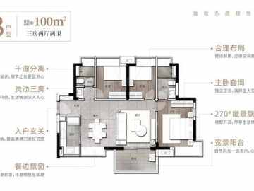 水岸·君悅東方 100平B户型 - House730