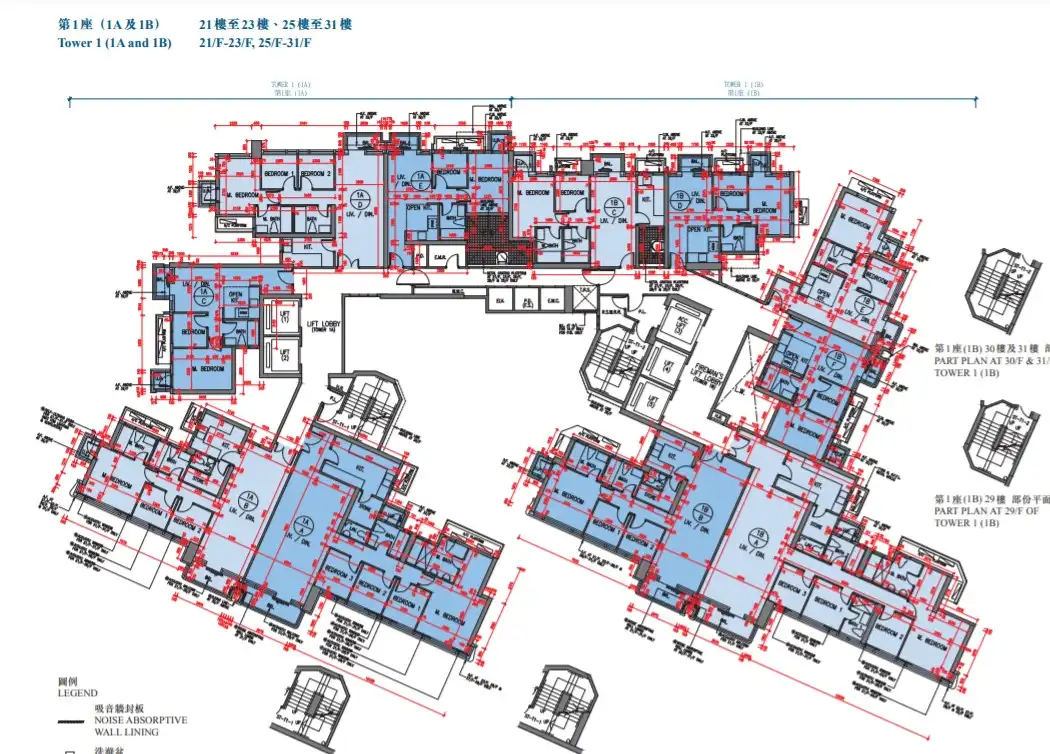 C室至F室料望内园。