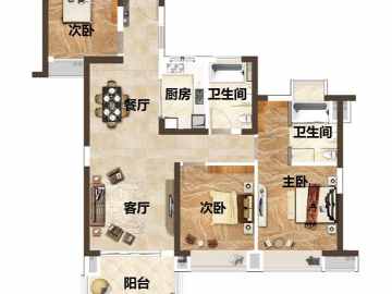 大中華幸福城 叁房兩廳兩衛 - House730