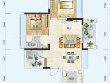 惠陽振業城·雲著 U组团B1户型 - House730