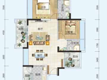 惠陽振業城·雲著 U组团C3户型 - House730