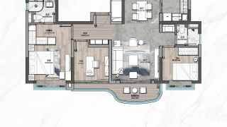 廣州濱江上都 110平方叁房 - House730