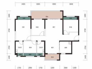 碧桂園翡翠山 127㎡4房2廳 - House730