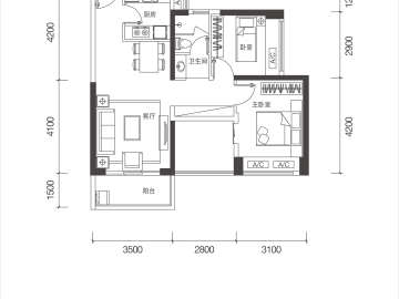 翠園華府 D座一单元02户型 - House730