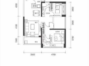 翠園華府 D座二单元02户型 - House730
