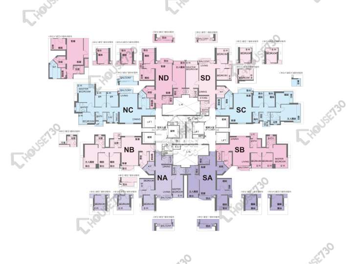名城 平面圖 名城 1期 1座 3,5-12,15-22,25-33,35-43,45-48,49樓 樓層平面圖 - House730