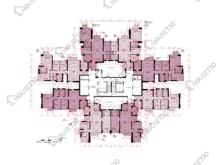 日出康城 平面圖 日出康城 3期A 緻藍天 珀峰 (3座) 21樓 樓層平面圖 - House730