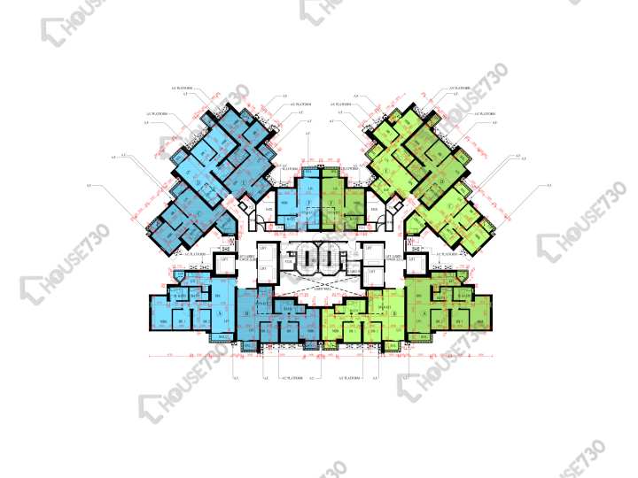 日出康城 平面圖 日出康城 4期A 晉海 2A座 50樓 樓層平面圖 - House730