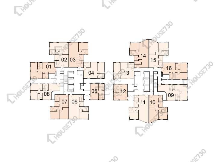 德福花園 平面圖 德福花園 S座 1樓 樓層平面圖 - House730