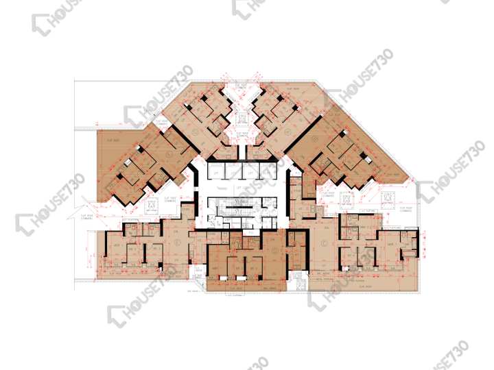 Grand Yoho 平面圖 Grand Yoho 2期 5座 6樓 樓層平面圖 - House730
