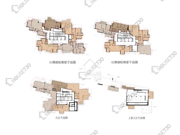 瓏門 平面圖 瓏門 1期 2座 41-42樓 樓層平面圖 - House730