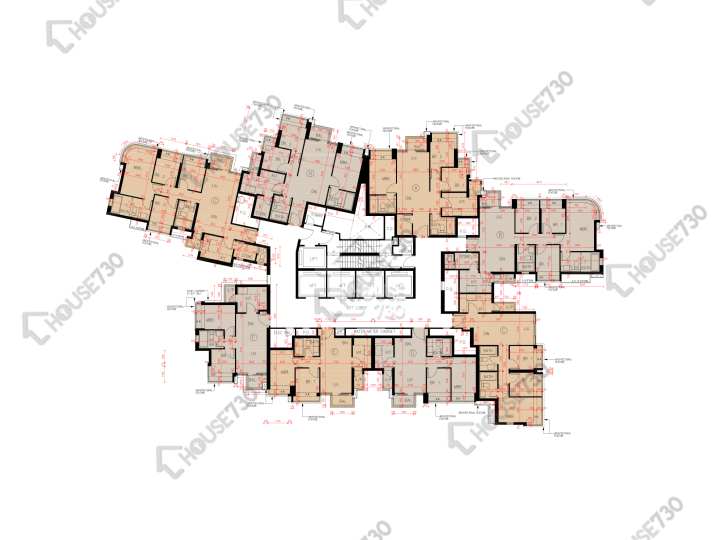 瓏門 平面圖 瓏門 1期 1座 8-12,15-17,18樓 樓層平面圖 - House730