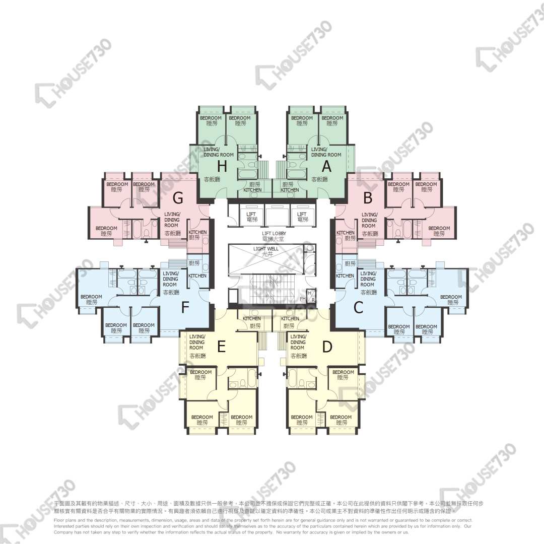 Tuen Mun South HANFORD GARDEN Middle Floor Floor Plan BLOCK 6-upper floor/middle floor/lower floor House730-6864679