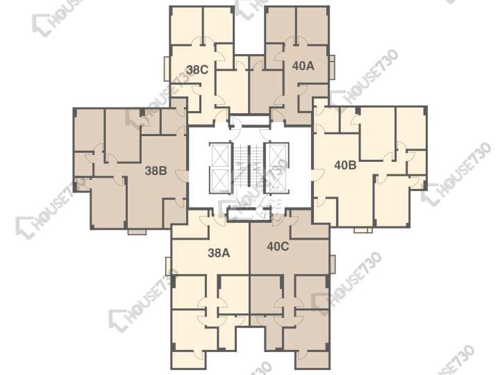 美孚新邨 平面圖 美孚新邨 6期 蘭秀道38-40號 1-20樓 樓層平面圖 - House730