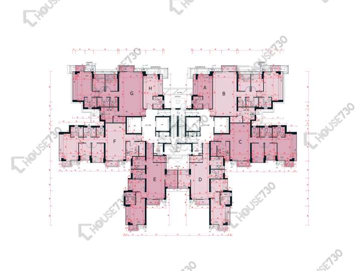 嵐山 平面圖 嵐山 1期 9座 2樓 樓層平面圖 - House730