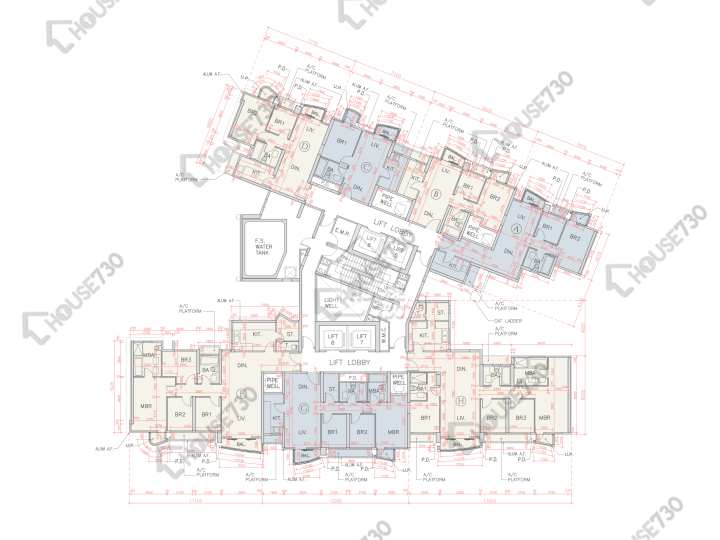 海翩滙 平面圖 海翩匯 2座 3樓 樓層平面圖 - House730