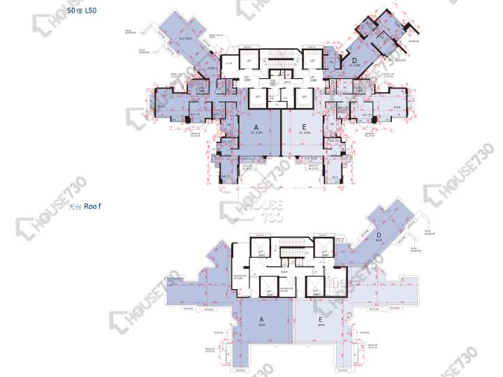 環宇海灣 平面圖 環宇海灣 8座 50樓 樓層平面圖 - House730