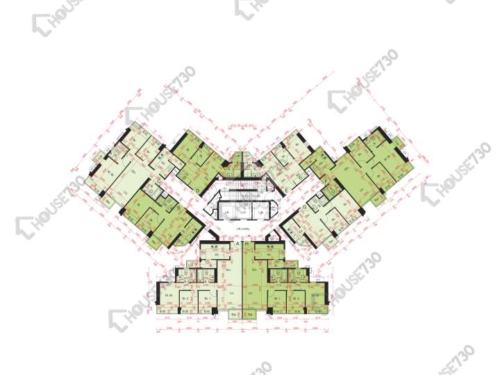 尚悅 平面圖 尚悅 10座 17-23,25-26,27樓 樓層平面圖 - House730