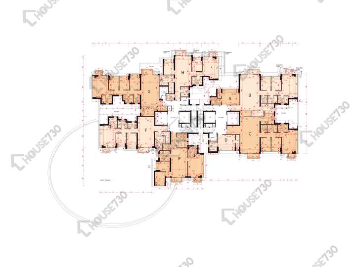 嵐山 平面圖 嵐山 1期 7座 1樓 樓層平面圖 - House730
