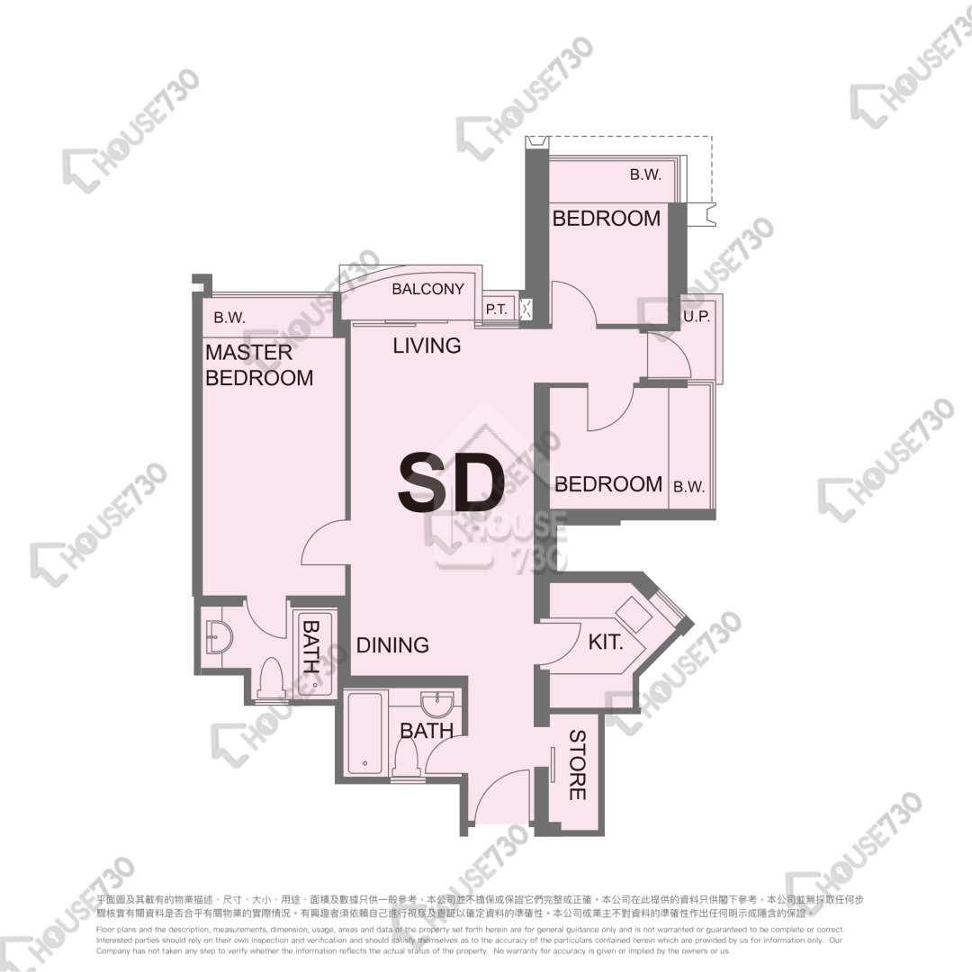 大围 名城 低层 单位平面图 1期-5座-高层/中层/低层-SD室 House730-7243605