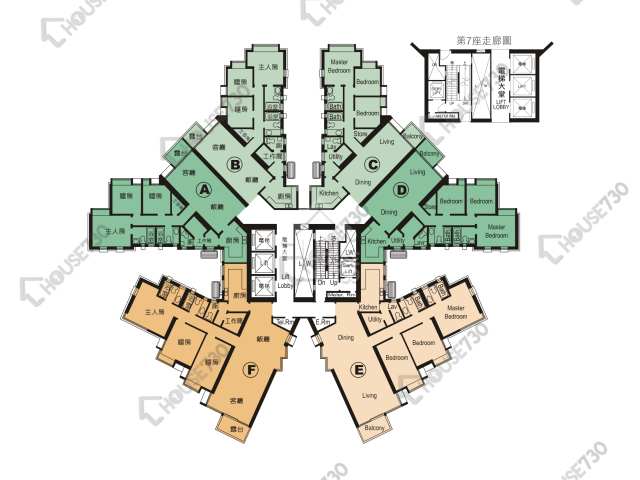 骏景园 平面图 骏景园 1期 1座 3,5-13,15-23,25-33,35-36,37楼 楼层平面图 - House730